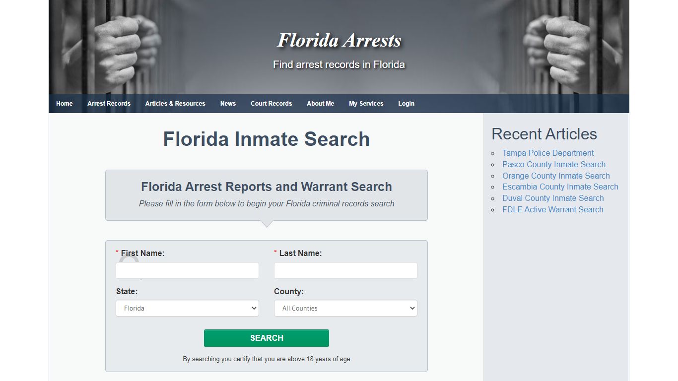 Florida Inmate Search - Florida Arrests